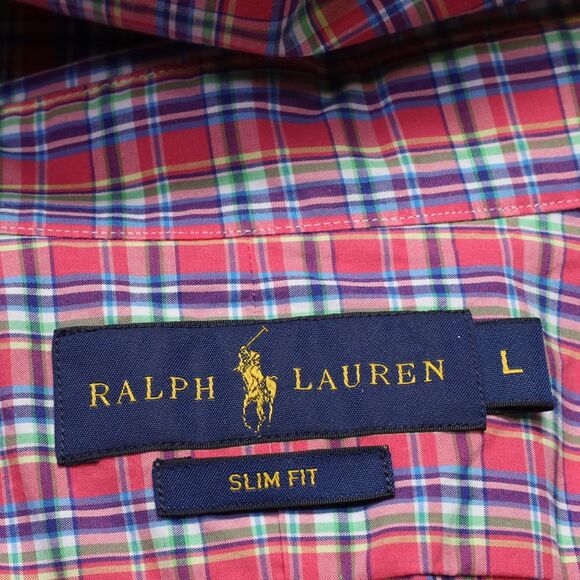Ralph Lauren Plaid Long Sleeve Shirt in Multicolor Cotton - Picture 5 of 6